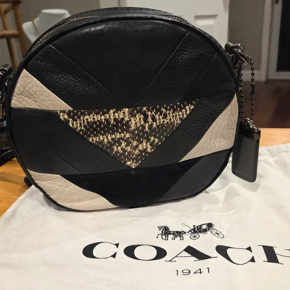 Coach 1941 Canteen Crossbody Bag With Patchwork And Snakeskin Detail - Picture 1 of 10